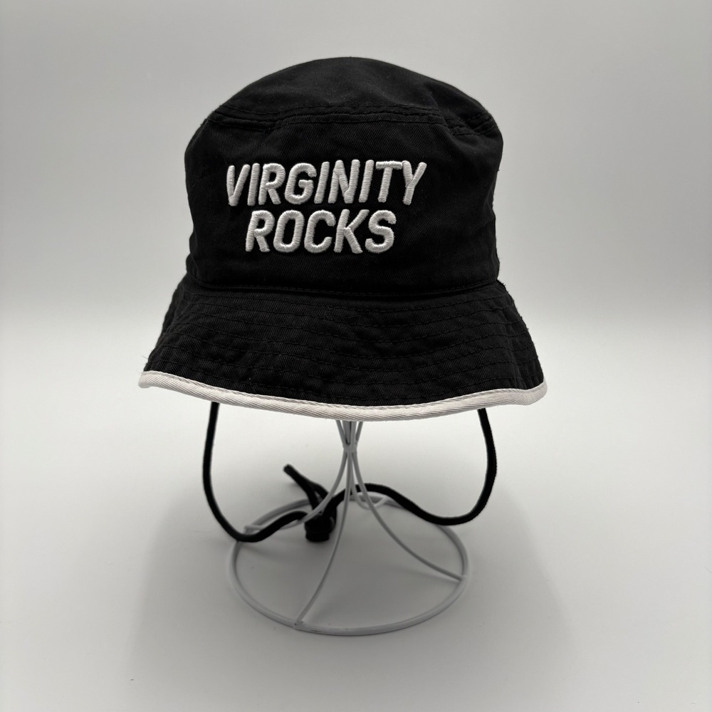 Danny Duncan Virginity‎ Rocks Black Bucket Hat White Trim Adjustable Strap